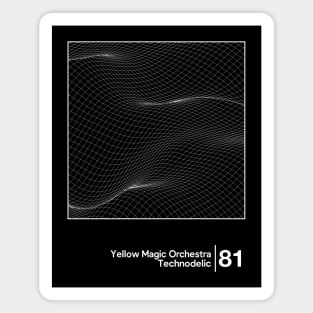 Yellow Magic Orchestra - Technodelic / Minimal Style Graphic Artwork Design Magnet